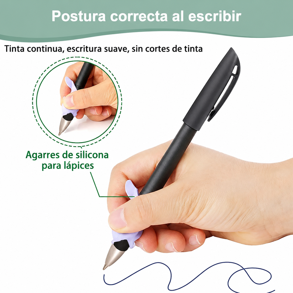 Bolígrafo caligrafía + 4 recambios