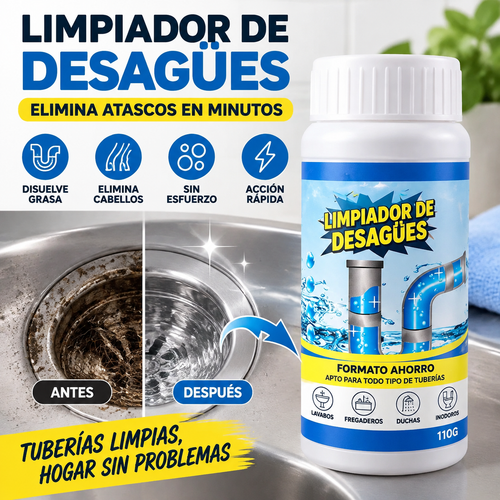 DesatascaPro™ - Limpiador de Desagües Potente