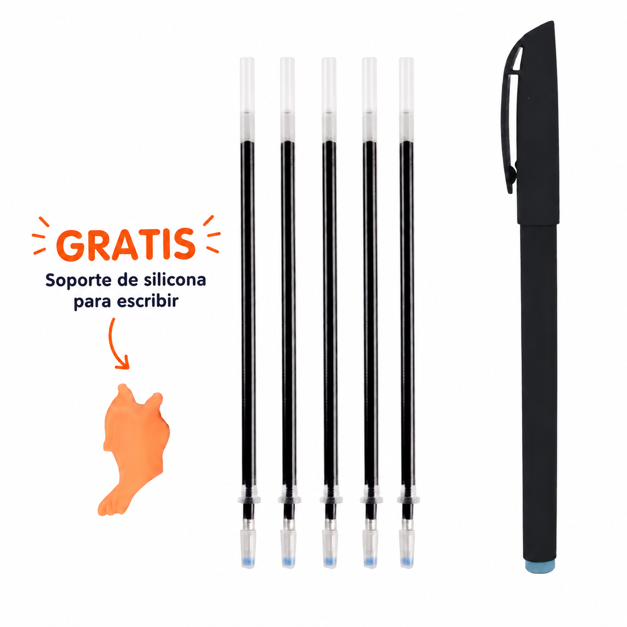Bolígrafo caligrafía + 4 recambios