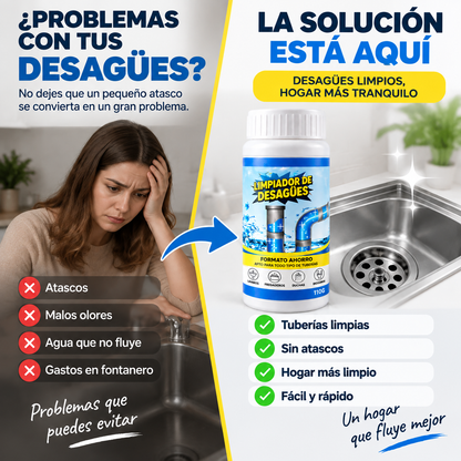 DesatascaPro™ - Limpiador de Desagües Potente