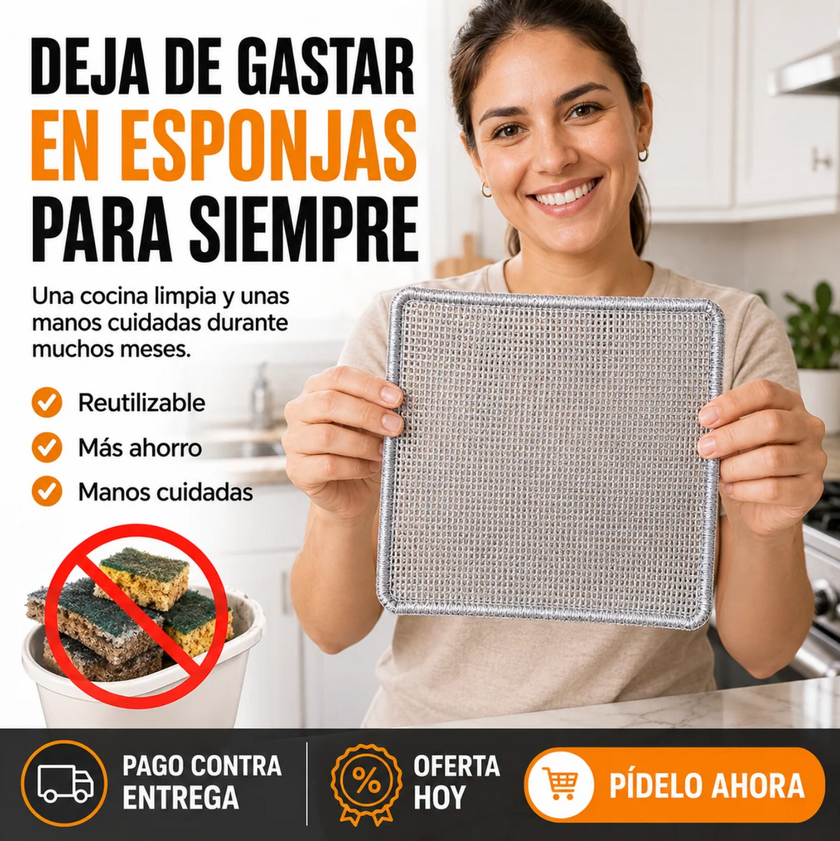 CleanUltra - Pack 10 Paños de Micro Acero Multiusos - Limpia La Grasa Más Dificil sin Rallar Tus Ollas