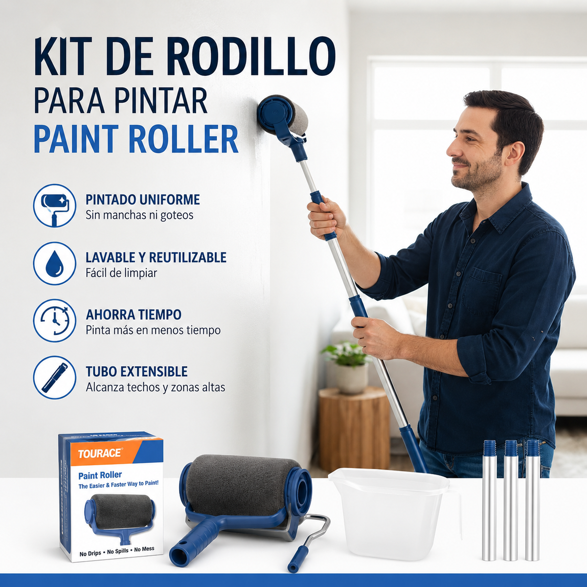 Set Rodillo de Pintura Recargable