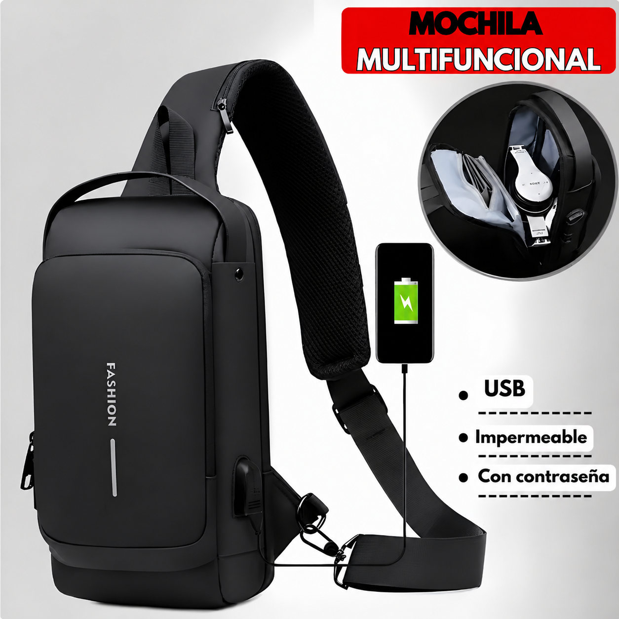 FORTIBAG™ - Bolso cruzado antirrobo