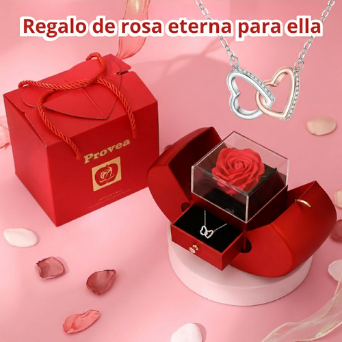 LuxeRose - Caja de Regalo de Rosa Preservada