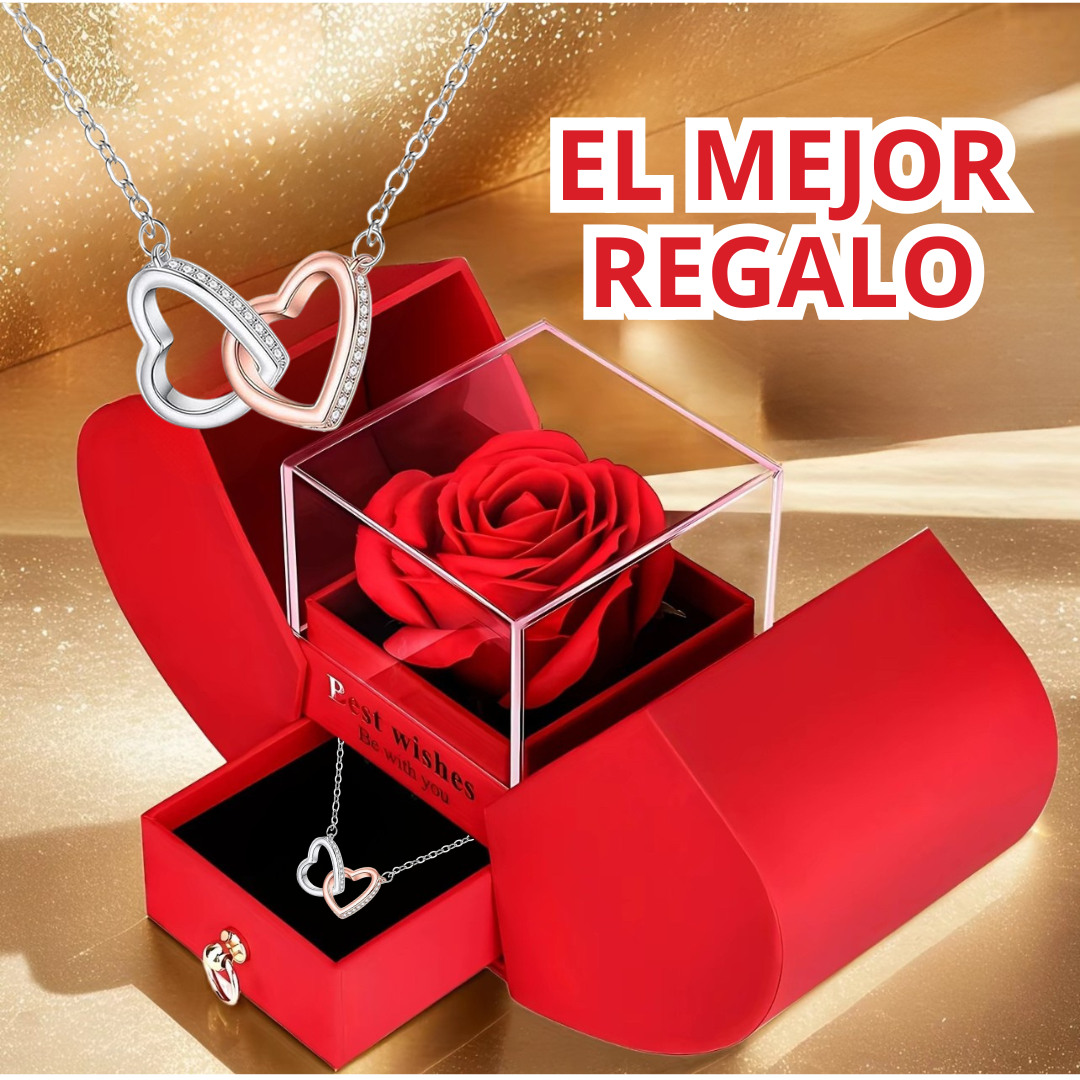 LuxeRose - Caja de Regalo de Rosa Preservada